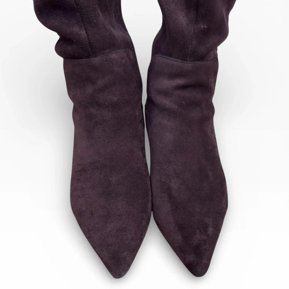Charles by Charles David Atypical OTK Boots Mocha Brown Suede Size US 7.5 Women